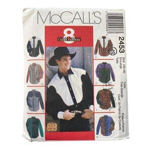 90s McCalls 2453 Sewing Pattern Size XL 8 Great Looks Mens Shirt Vintage UNCUT